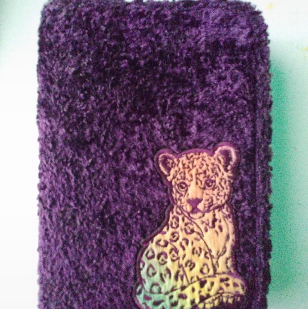 Lisa Frank purple Hunter cheetah planner wallet